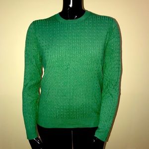 Joe Fresh Green Cable Knit Crewneck Long sleeve Sweater - 1X
